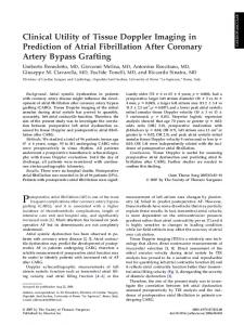 Clinical Utility of Tissue Doppler Imaging in Prediction of Atrial ...