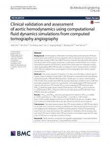 Clinical validation and assessment of aortic hemodynamics using ...