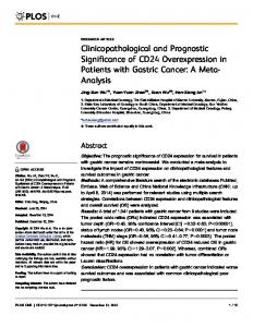 Clinicopathological and Prognostic Significance of ... - Semantic Scholar