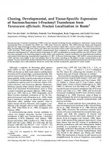 Cloning, Developmental, and Tissue-Specific ... - Plant Physiology