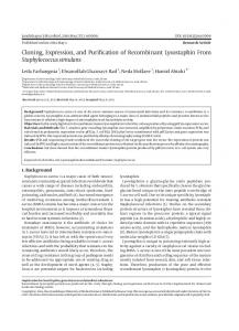 Cloning, Expression, and Purification of ... - Semantic Scholar