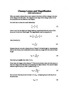 Closeup Lenses and Magnification