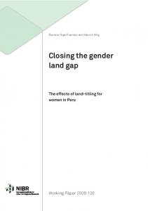 Closing the gender land gap