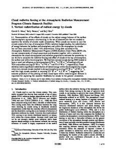 Cloud radiative forcing at the Atmospheric ... - Wiley Online Library