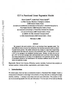 CLT in Functional Linear Regression Models