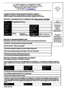 Club membership form template