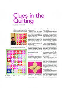 Clues in the Quilting