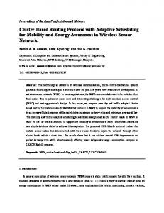 Cluster Based Routing Protocol with Adaptive Scheduling for ... - APAN