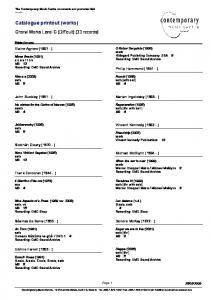 CMC Choral Works Level C