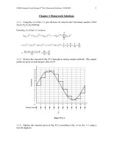 CMOS Analog Circuit Design (2nd Ed.) Homework Solutions