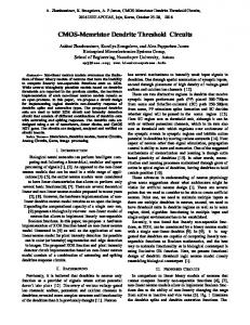 CMOS-Memristor Dendrite Threshold Circuits - arXiv