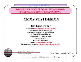 CMOS VLSI DESIGN