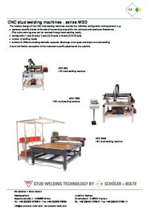 CNC stud welding machines - series MOD - KCD Stud Welding ...