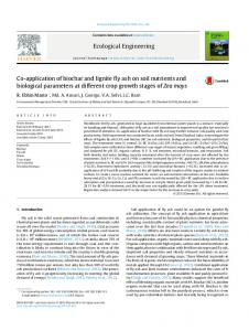 Co-application of biochar and lignite fly ash on soil ...