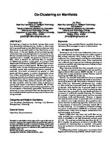 Co-Clustering on Manifolds - Cs.UCLA.Edu