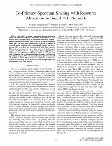 Co-Primary Spectrum Sharing with Resource Allocation ... - IEEE Xplore