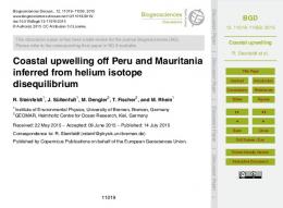 Coastal upwelling - CiteSeerX