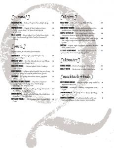 Cocktails Menu - Quench