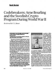 Codebreakers - American Mathematical Society