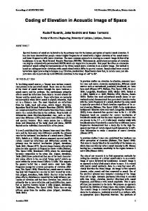 Coding of Elevation in Acoustic Image of Space