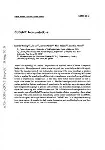 CoGeNT Interpretations