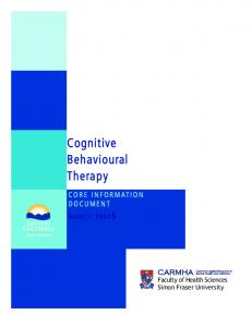 Cognitive Behavioural Therapy - Health