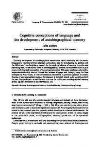 Cognitive conceptions of language and the