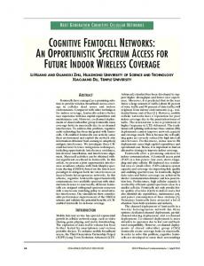 cognitive femtocell networks: an opportunistic spectrum access for ...