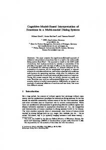 Cognitive-Model-Based Interpretation of Emotions in a Multi-modal