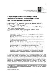 Cognitive procedural learning in early ... - Wiley Online Library