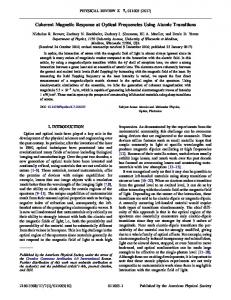 Coherent Magnetic Response at Optical