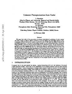 Coherent Photoproduction from Nuclei