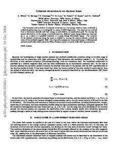 Coherent structures in an electron beam