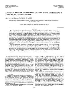 COHESIVE AXONAL TRANSPORT OF THE SLOW