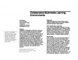 Collaborative Multimedia Learning Environments - Semantic Scholar