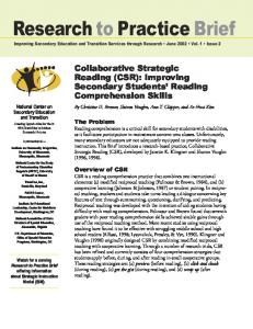 Collaborative Strategic Reading (CSR)