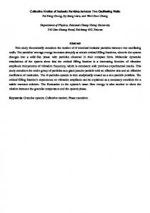 Collective Motion of Inelastic Particles between Two Oscillating ... - arXiv