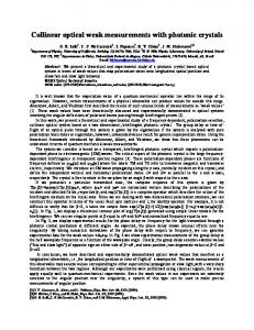 Collinear optical weak measurements with photonic crystals