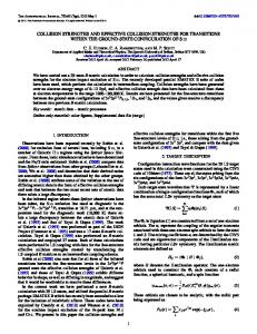 collision strengths and effective collision strengths for ... - IOPscience