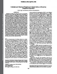 Colloidal and dissolved phosphorus in sandy soils