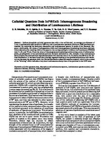 Colloidal Quantum Dots InP@ZnS: Inhomogeneous Broadening and