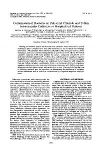 Colonization of Bacteria on Polyvinyl Chloride and Teflon ... - NCBI