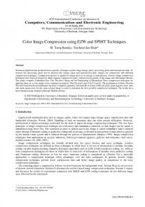 Color Image Compression using EZW and SPIHT ...