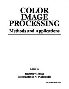 Color Image Processing: Methods and Applications - Communications