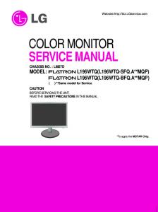 COLOR MONITOR SERVICE MANUAL