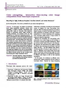 Color retargeting: Interactive time-varying color image ... - Springer Link