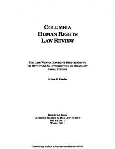 columbia human rights law review - SSRN