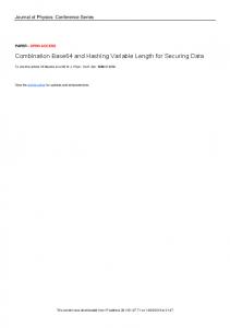 Combination Base64 and Hashing Variable Length