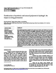 Combination of synthetic and natural polymers in hydrogel - Journal of