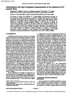 Combinatorial and high-throughput measurements of the modulus of ...